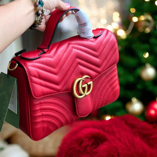 GUCCI MARMONT TOP HANDLE RED