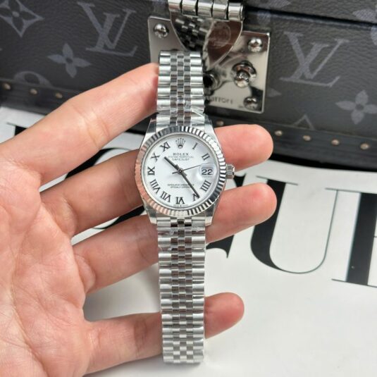 Rolex Datejust Lady – Thép Oystersteel, Mặt Trắng Số La Mã, Dây Jubilee